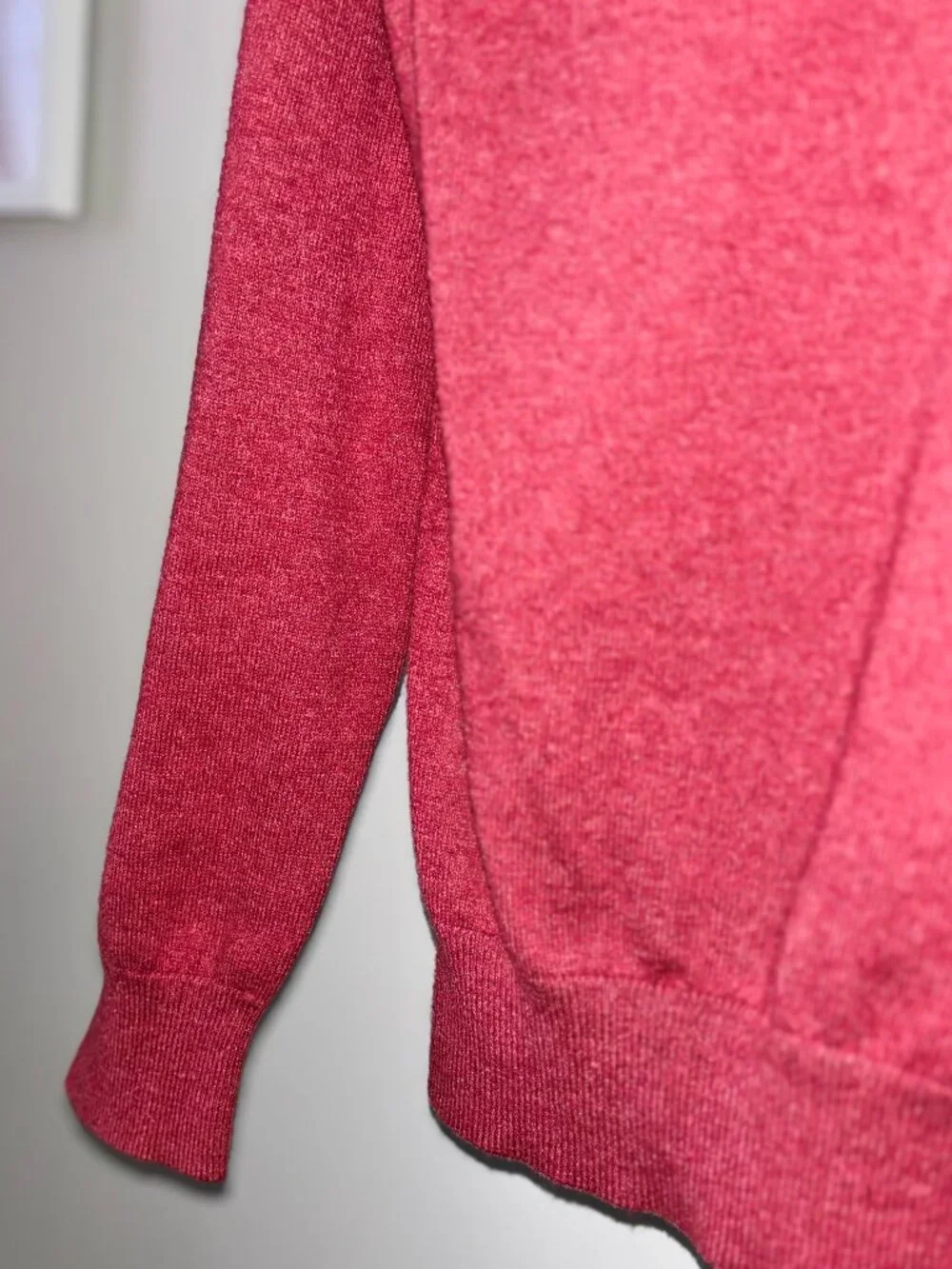 J. Crew • Men's Merino Wool Blend Maroon V-neck Sweater